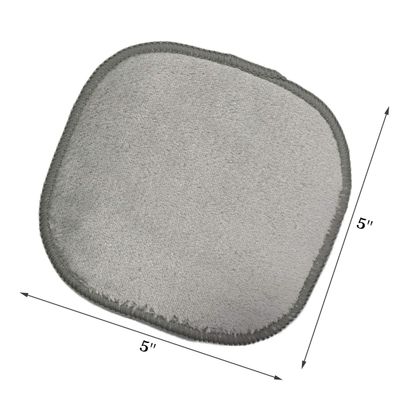Polyte Premium Hypoallergenic Microfiber Fleece Makeup Remover and Facial Cleansing Cloth, 5 x 5 in, 10 Pack (Gray)