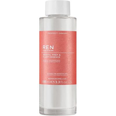 REN Clean Skincare Perfect Canvas Smooth, Prep &amp; Plump Essence | Smooth &amp; Plump Skin | Strengthen Skin Barrier | Prepare Skin | Protect Skin, Pack of 1