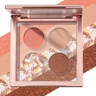 HEXZE Eyeshadow Palette Pigmented Silky Smooth Powder Metallic Giltter Shimmer Brown Matte Blend Lightweight Coral Starlight