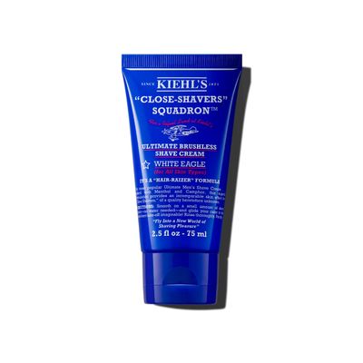Kiehl&#39;s Ultimate Brushless Shave Cream with Menthol White Eagle, for All Skin Types, with Menthol &amp; Camphor, Instant Refreshing &amp; Cooling Effect, Minimizes Irritation - 2.5 fl oz