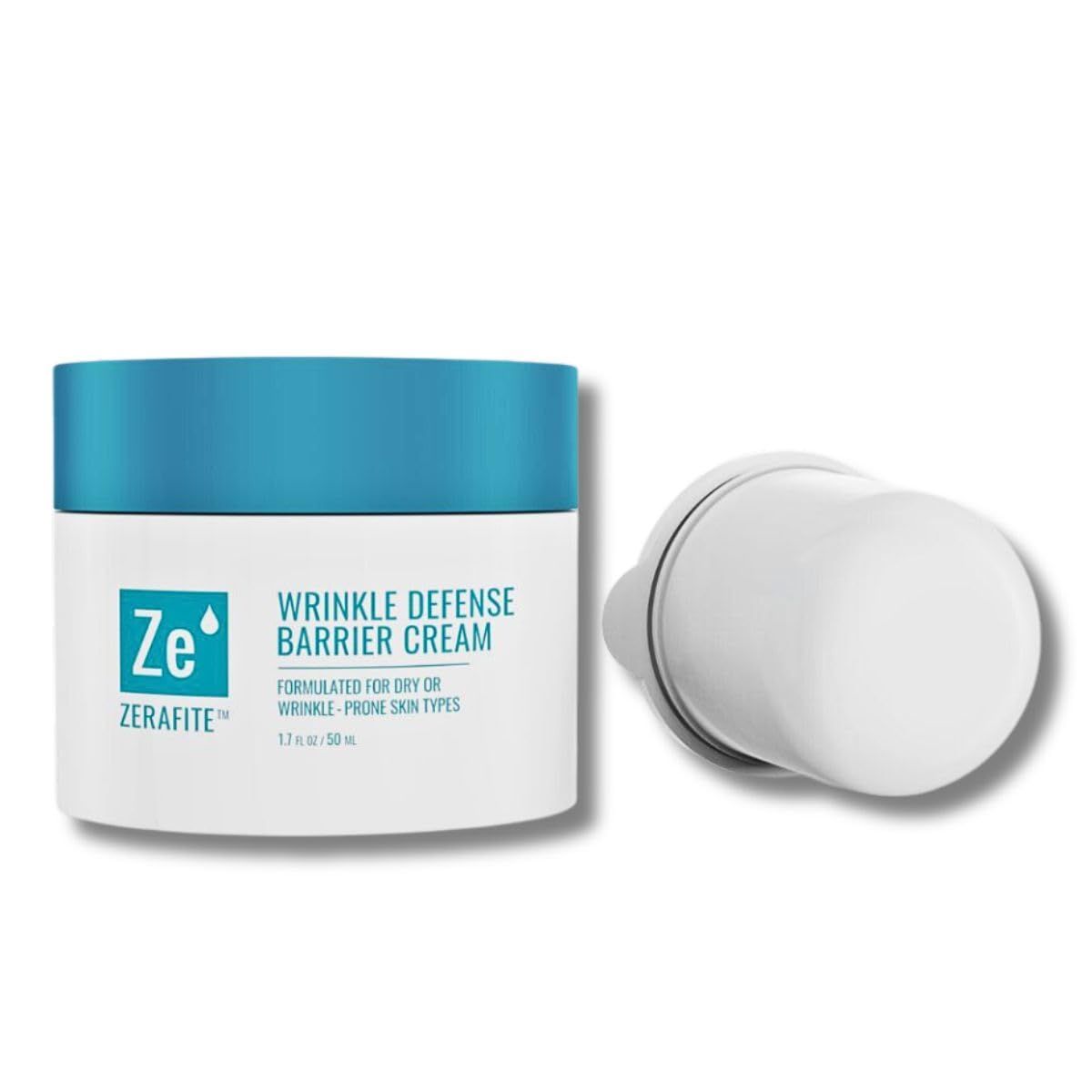 ZERAFITE Wrinkle Defense Barrier Cream (Container + Refill Pod, 1.7 Ounce)