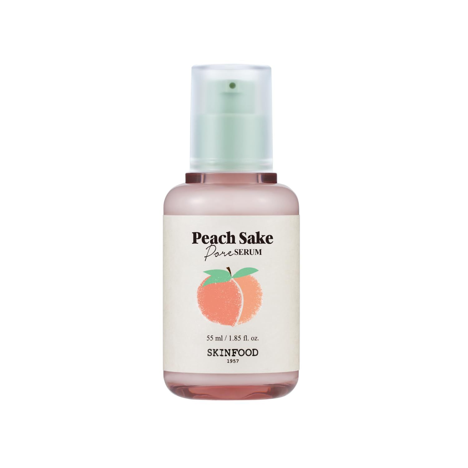 SKINFOOD Peach Sake Pore Serum - Pore Minimizer &amp; Sebum Control - Skin Smoothing Facial Serum for Oily Skin - Pore Refining Serum &amp; Pore Tightening - Acne Reducer &amp; Minimizing Serum - 55ml (1.85 oz)