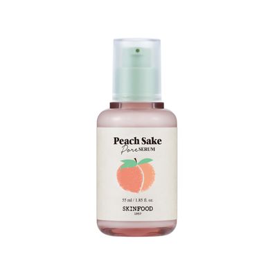 SKINFOOD Peach Sake Pore Serum - Pore Minimizer &amp; Sebum Control - Skin Smoothing Facial Serum for Oily Skin - Pore Refining Serum &amp; Pore Tightening - Acne Reducer &amp; Minimizing Serum - 55ml (1.85 oz)