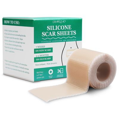Silicone Scar Sheets, Medical Grade Silicone Scar Tape, Scar Removal Strips for Acne Scars C-Section &amp; Keloid Surgery Scars Sheets Treatment Sheets -1.6&quot;x 60&quot; Roll-1.5M