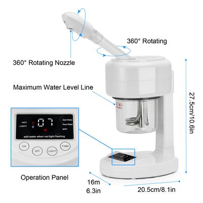 JOSTZHXIN Facial Steamer Nano Ionic Face Steamer with Extendable Arm,Portable Facial Steamer 360Rotating Nozzle Esthetician Vaporizer for Personal Care at Home or Salon