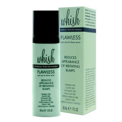 Whish Flawless Post Wax &amp; Shave Serum - Ingrown Hair Treatment for Men and Women - Calming Aftershave Oil for Razor, Wax, &amp; Laser Bumps - With Aloe &amp; Salicylic Acid - Paraben &amp; Sulfate Free - 1 oz