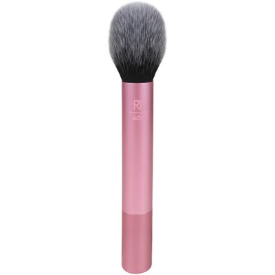 Real Techniques Ultra Plush Blush Makeup Brush, For Loose, Cream, or Pressed Blush, Rosy Glow Cheeks, Fluffy Powder Brush, Aluminum Ferrules, Synthetic Bristles, Vegan &amp; Cruelty Free, 1 Count