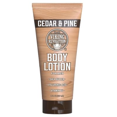 Viking Revolution Cedar and Pine Body Lotion for Men - Mens Lotion for Dry Skin with Shea Butter, Hyaluronic Acid and Vitamin B5, Nourishing Mens Body Lotion for Hydrated and Smooth Skin (8oz, 1 Pack)