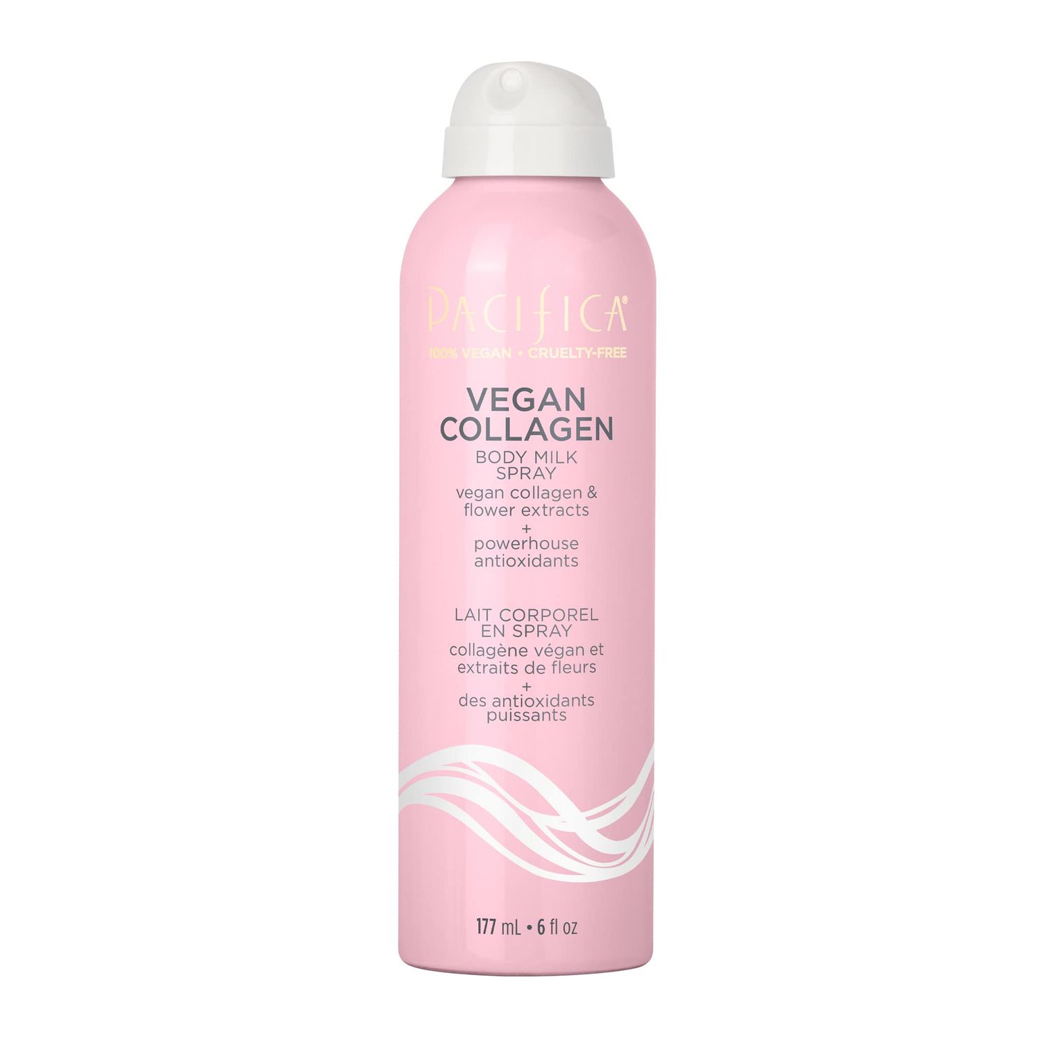 Pacifica Beauty Vegan Collagen Body Milk Spray, Bath and Body, Hydrating, Moisturizing, Body Lotion, Body Serum, Non Aerosol, For Dry Skin, Body Care, Skin Care, 6 fl oz (1 Count)