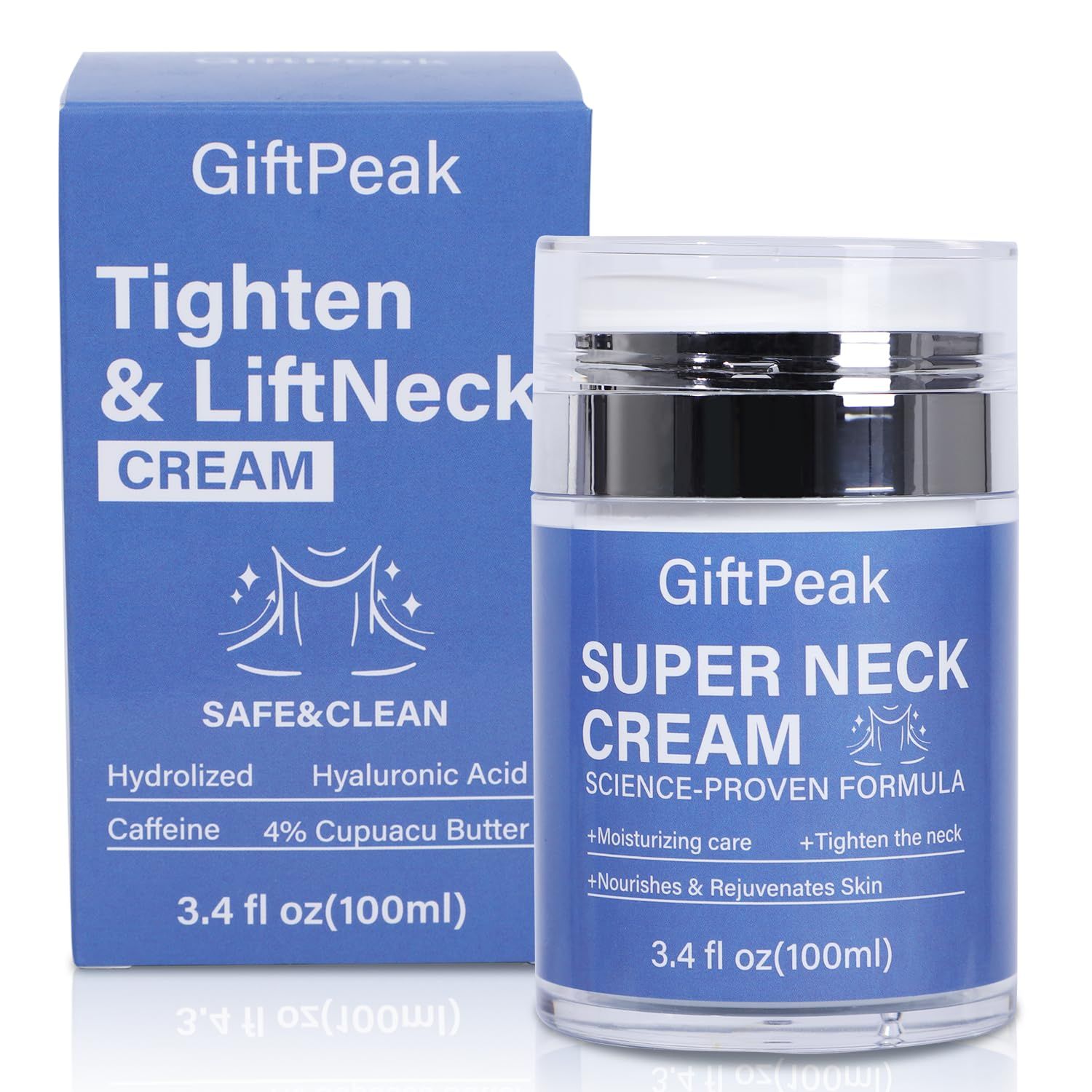 Neck Firming Cream, Retinol &amp; Hyaluronic Acid Cream, Neck Collagen Creams for Tightening and Anti-Aging Neck Cream, Day &amp; Night Anti-Wrinkle Cream for Women &amp; Men- Firming, Hydrating Face Cream, 3.4oz