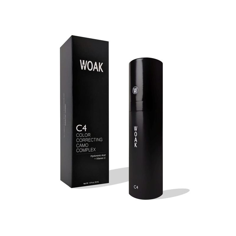 WOAK C4 - Men's Tinted Moisturizer BB CC Cream Foundation - Color Correcting Camo Complex - Hybrid Skin Care (Medium)