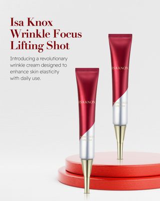 ISA KNOX Wrinkle Focus Firming Eye Cream Set (3.1fl oz, Pack of 3) - Korean Skin Care. Powerful Moisturizer for Fine Lines, Elasticity Strengthening Serum for Face and Eyes, Neck. Cedrol, Peptide.