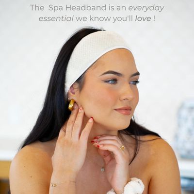 VOLO Spa Headband for Women | Hair Band for Makeup, Washing Face, Skincare, Shower &amp; More | Ultra-Soft, Absorbent, Stretchy | Fits All Head Sizes | Microfiber | Luna Gray &amp; Cloud Pink 2PK