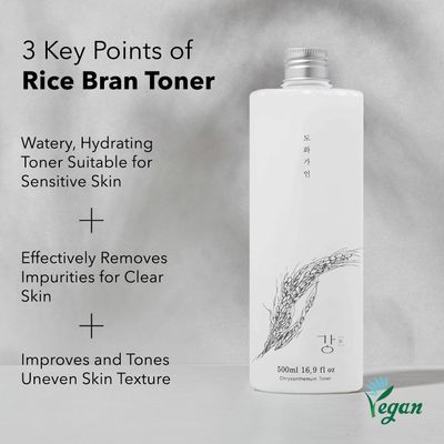 House of Dohwa Rice Bran Toner Korean for Face (Tone, Rejuvenate &amp; Moisturize) - Hydrating Vegan with Hyaluronic Acid - Rice Bran Extract (16.9 Fl oz)