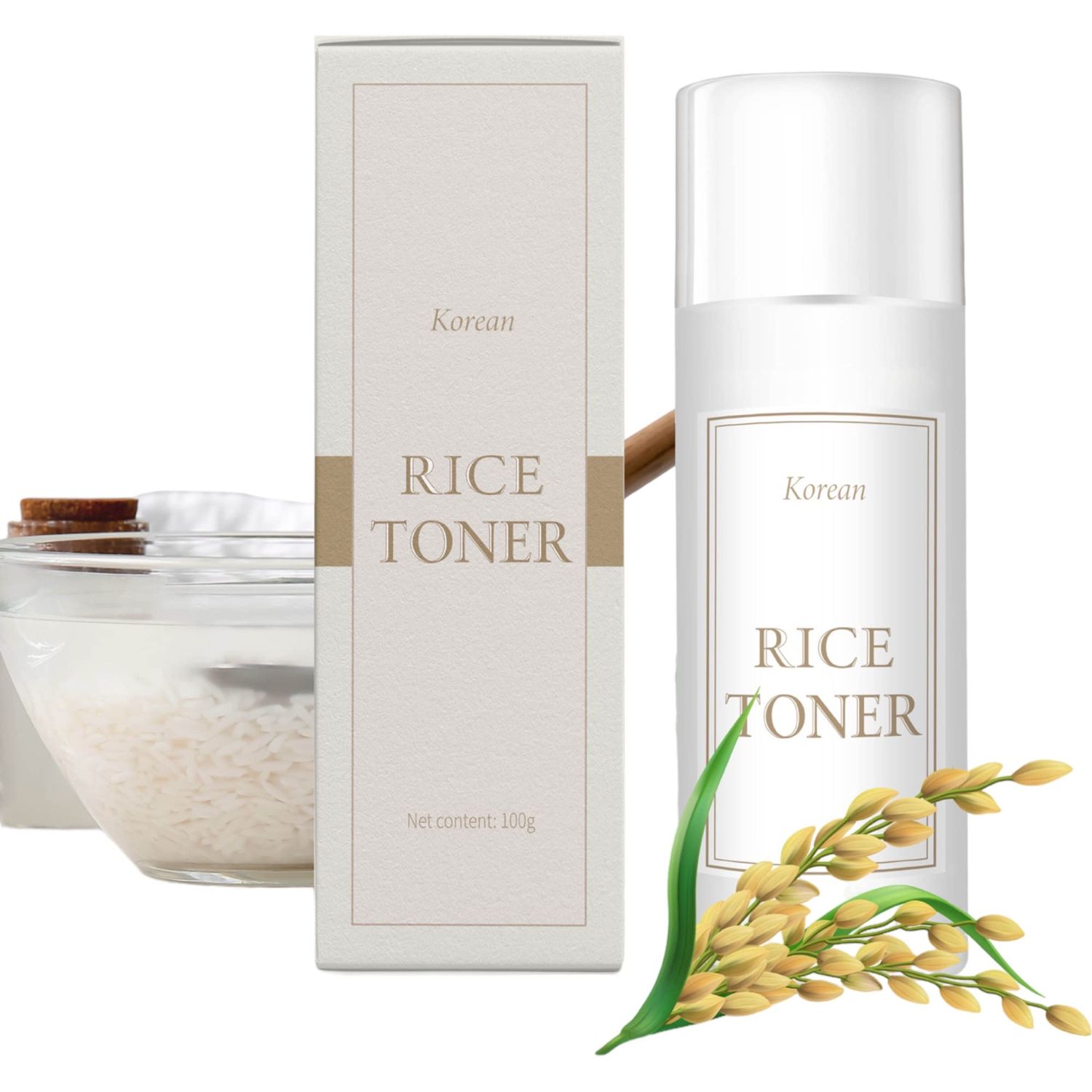 Korean Rice Toner, Rice Essential Toner, Korean Skincare, Rice Extract from Korea, Korean Beauty, antiaging, Glow Essence with Niacinamide, Hydrating for Dry Skin, Vegan, Fragrance Free