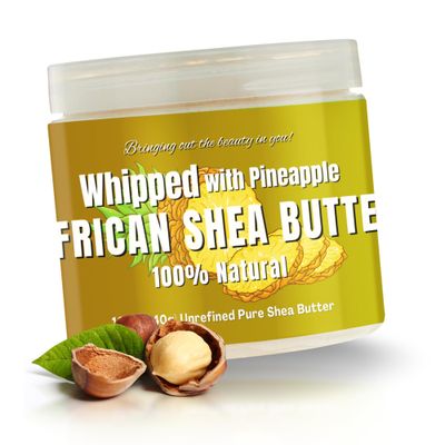 RA COSMETICS Whipped Shea Butter Pineapple - 12oz | 100% Pure &amp; Natural African Shea Butter for Men &amp; Women - Ultimate Handcrafted Moisturizer with Essential Vitamins for Radiant Skin &amp; Luscious Hair