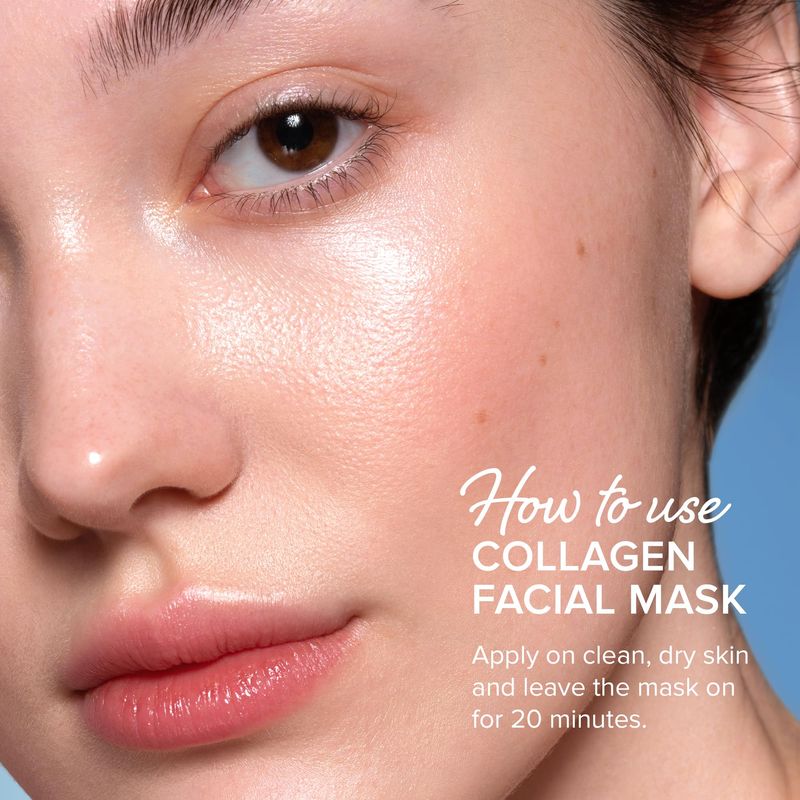 MAREE Collagen Face Mask with Hyaluronic Acid - Sheet Face Masks Skincare with Green &amp; Red Algae Extract for All Skin Types - Hydrating Facial Mask Skin For Women Care Mascarillas Faciales - 6 Pack
