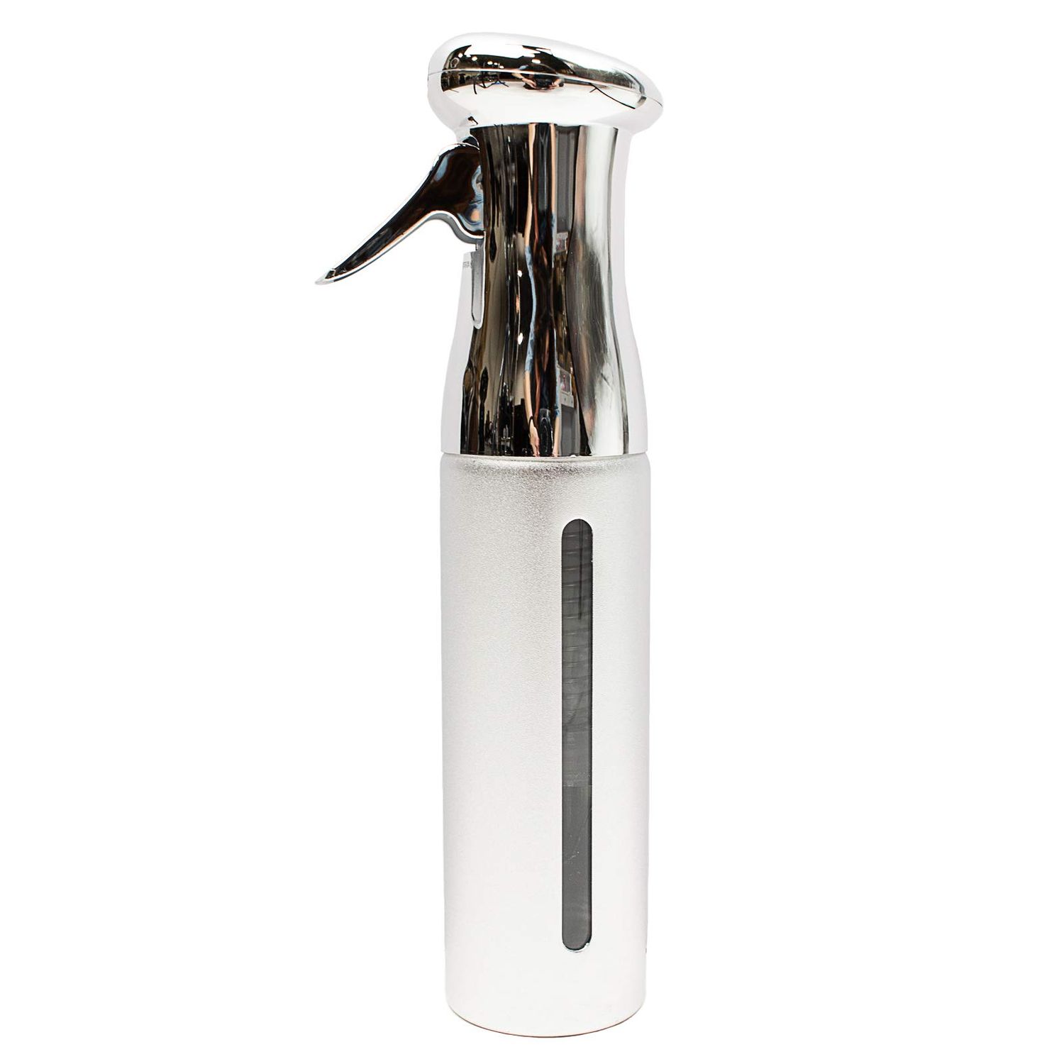 KEEN Continuous Spray Bottle, 10 OZ Fine Mist for Indoor/Outdoor Plant Care, Hair Styling, Skin Refresher Air Mist, Refillable Empty Water Bottle Trigger Sprayer Set, Silver