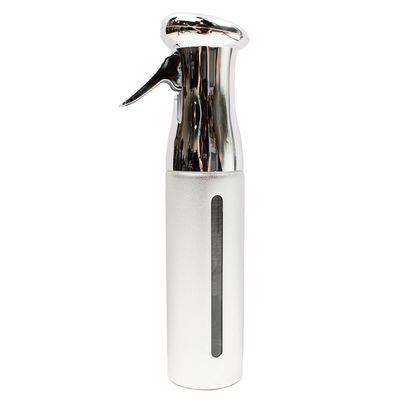 KEEN Continuous Spray Bottle, 10 OZ Fine Mist for Indoor/Outdoor Plant Care, Hair Styling, Skin Refresher Air Mist, Refillable Empty Water Bottle Trigger Sprayer Set, Silver