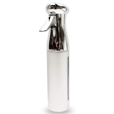 KEEN Continuous Spray Bottle, 10 OZ Fine Mist for Indoor/Outdoor Plant Care, Hair Styling, Skin Refresher Air Mist, Refillable Empty Water Bottle Trigger Sprayer Set, Silver