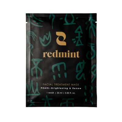 Redmint Anti-Aging Facial Mask - Deep Hydrating &amp; Glowing | Remove Dull Skin Cells to Uncover a Youthful Skin | Face Mask Sheet for Collagen Boosting | Pack of 1