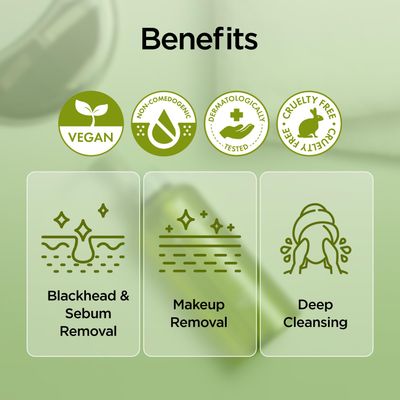 P.CALM UnderPore Holy Basil Cleansing Oil 190ml | Instant Blackhead Reducing Pore Control Cleansing Oil with Holy Basil Extract for Sensitive Skin | Korean Skincare