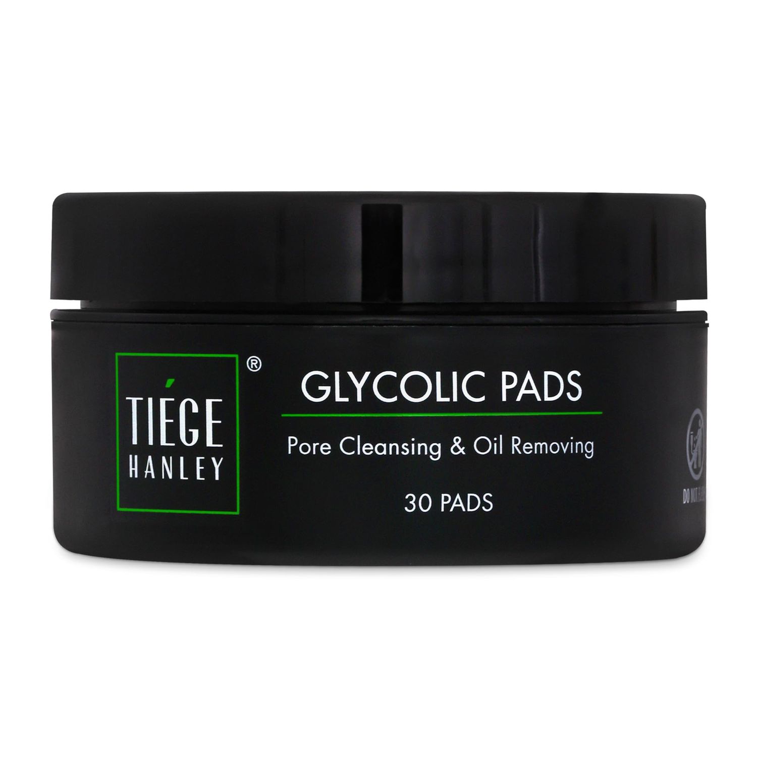Tiege Hanley Glycolic Acid Pads for Men, 1-Pack - Exfoliating Face Cleansing Pads for Forehead, Nose &amp; Cheeks - Men&#39;s Daily Skin Care Facial Wipes.18.5% Acid Complex (Glycolic, Salicylic &amp; Lactic).