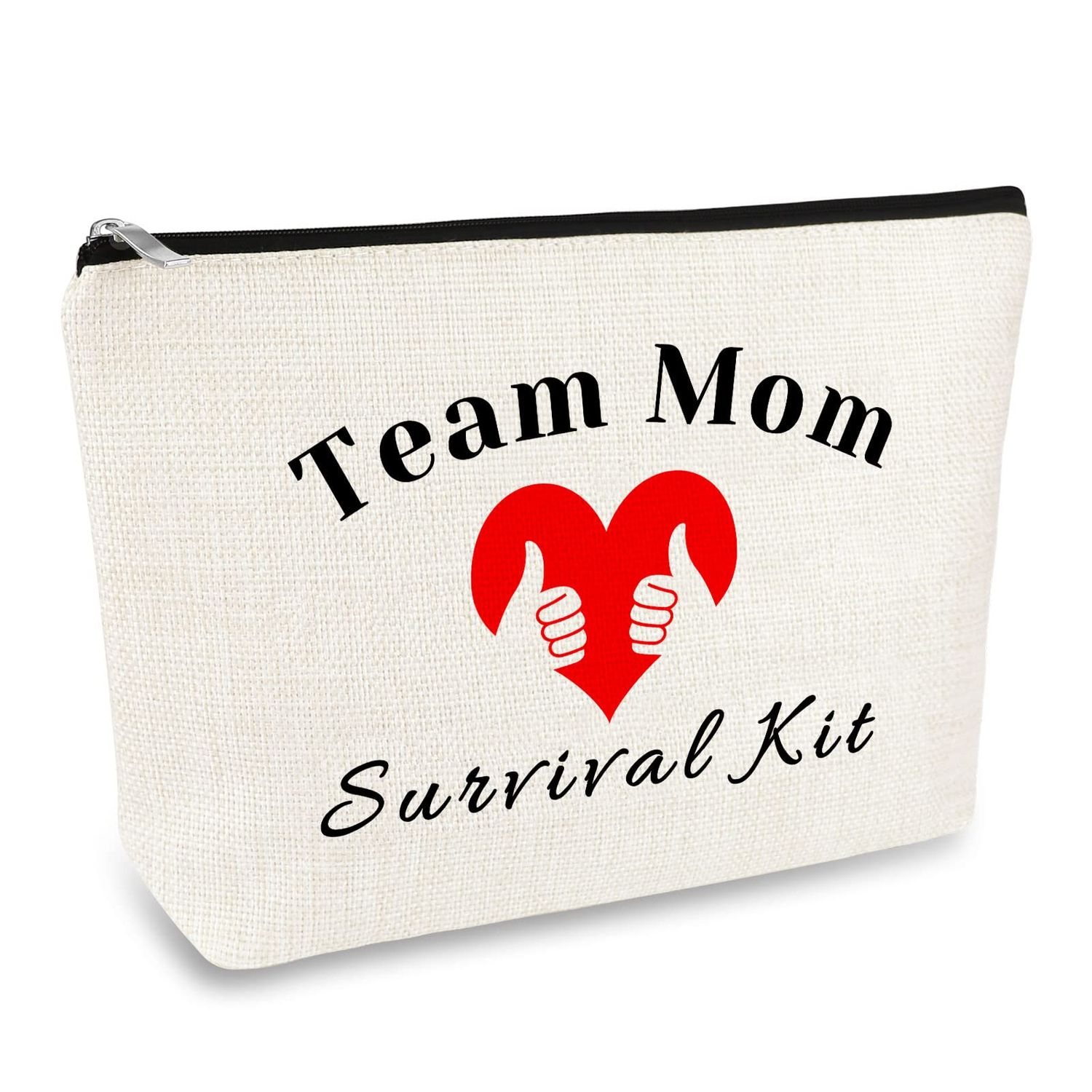 Team Mom Gifts Team Leader Thank You Gift for Women Makeup Bag Cosmetic Bag Pouch Team Mom Appreciation Gifts Birthday Gifts for Coach Mom Baseball Soccer Football Basketball Badminton Swimming Leader