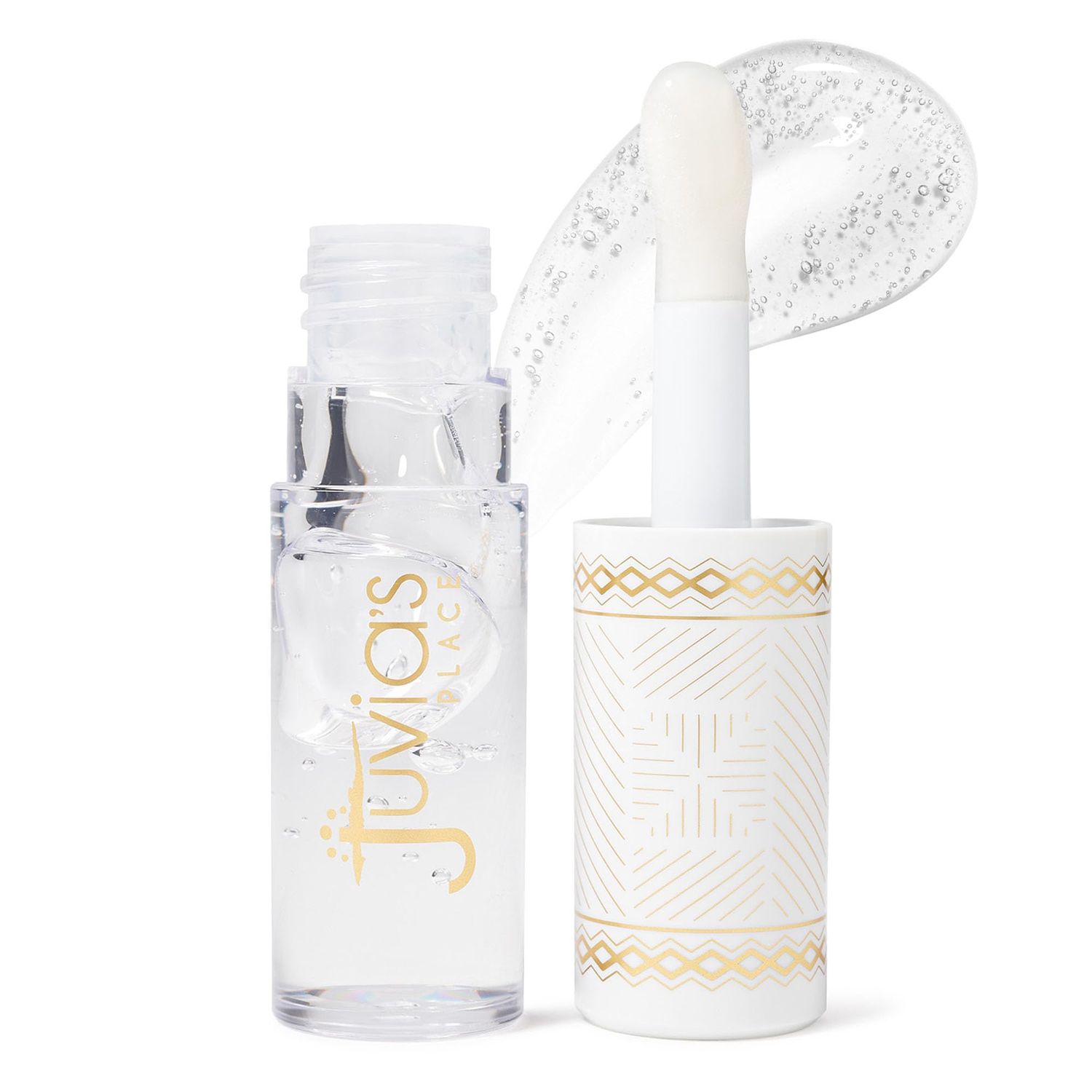Juvia&#39;s Place Magic Lip Oil, White Peach - Hydrating, Glossy Finish, Light Weight &amp; Non-Sticky Finish with Vitamin E &amp; Fruit Extracts - Enhance Beauty w/Glossy Dewy Shine for Dry Chap Lips