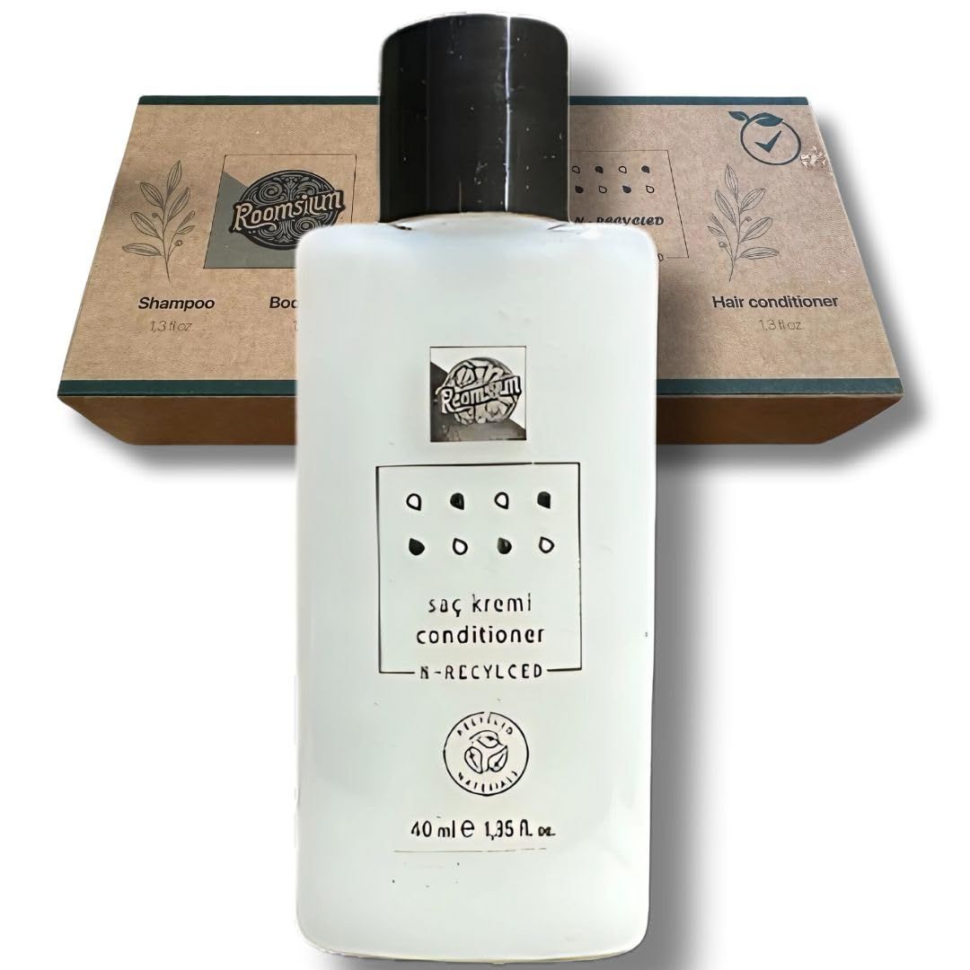 Roomsium Turkish Hammam Bath Toiletries Set - Luxury Recyclable Toiletries for AIRBNB, Hotels, SPAs, Vacation Rentals | Shampoo, Body Lotion, Shower Gel, Conditioner, Soap Bar | 125 Pieces, 25 Boxes