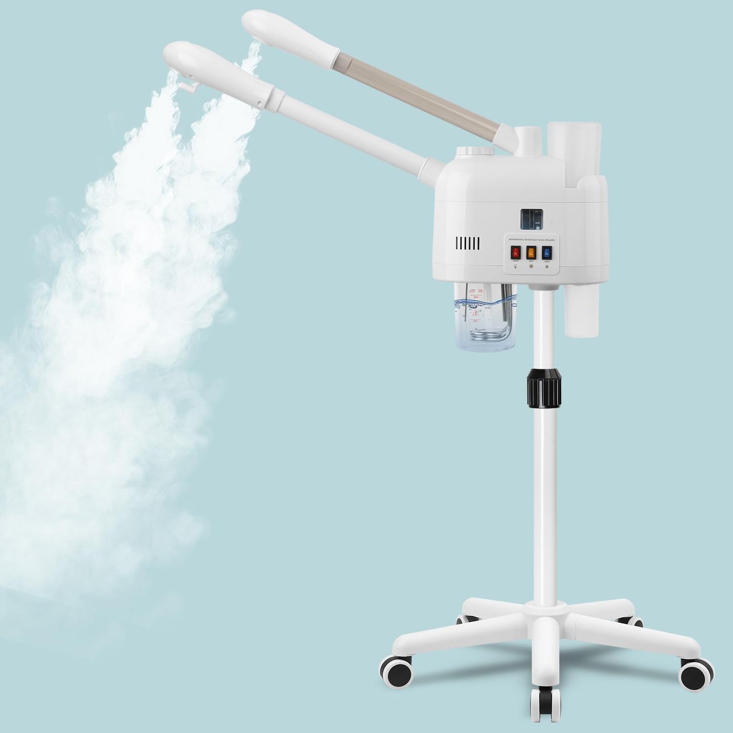 Retain time face steamer for hot and cold, Face Steamer with More Steam, Adjustable Height for Face Steamer Suitable for Personal Home and Professional Personal Care Places, Moisturizing or Hydrating.