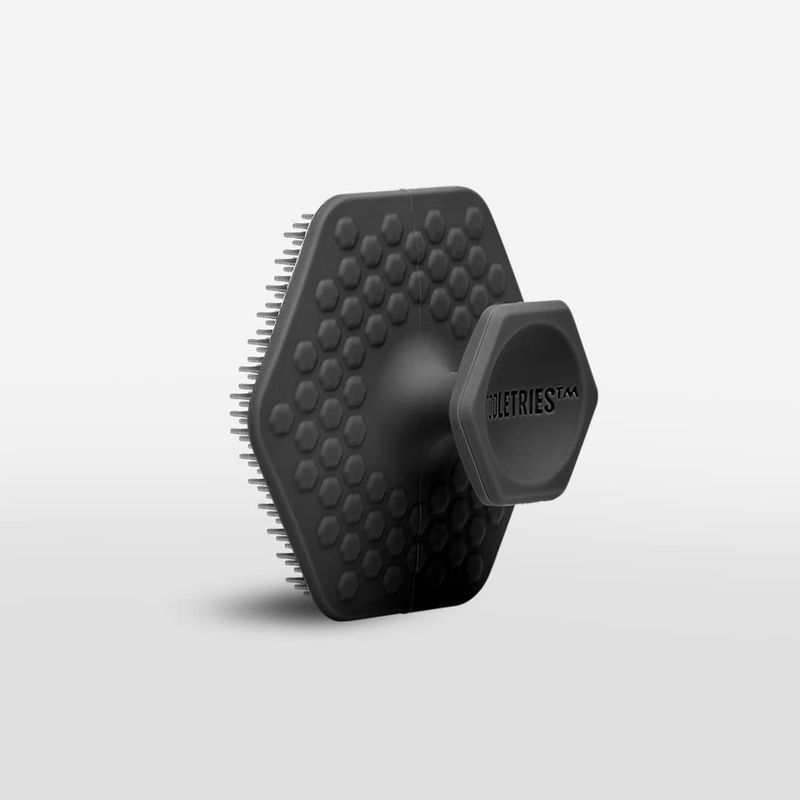 Tooletries - Men's Face Scrubber - Premium Silicone Facial Cleansing Brush, Gentle Exfoliator Pad &amp; Soft-Touch Massager - Removes Dead &amp; Dry Skin - Long Lasting Shower Accessories - Charcoal