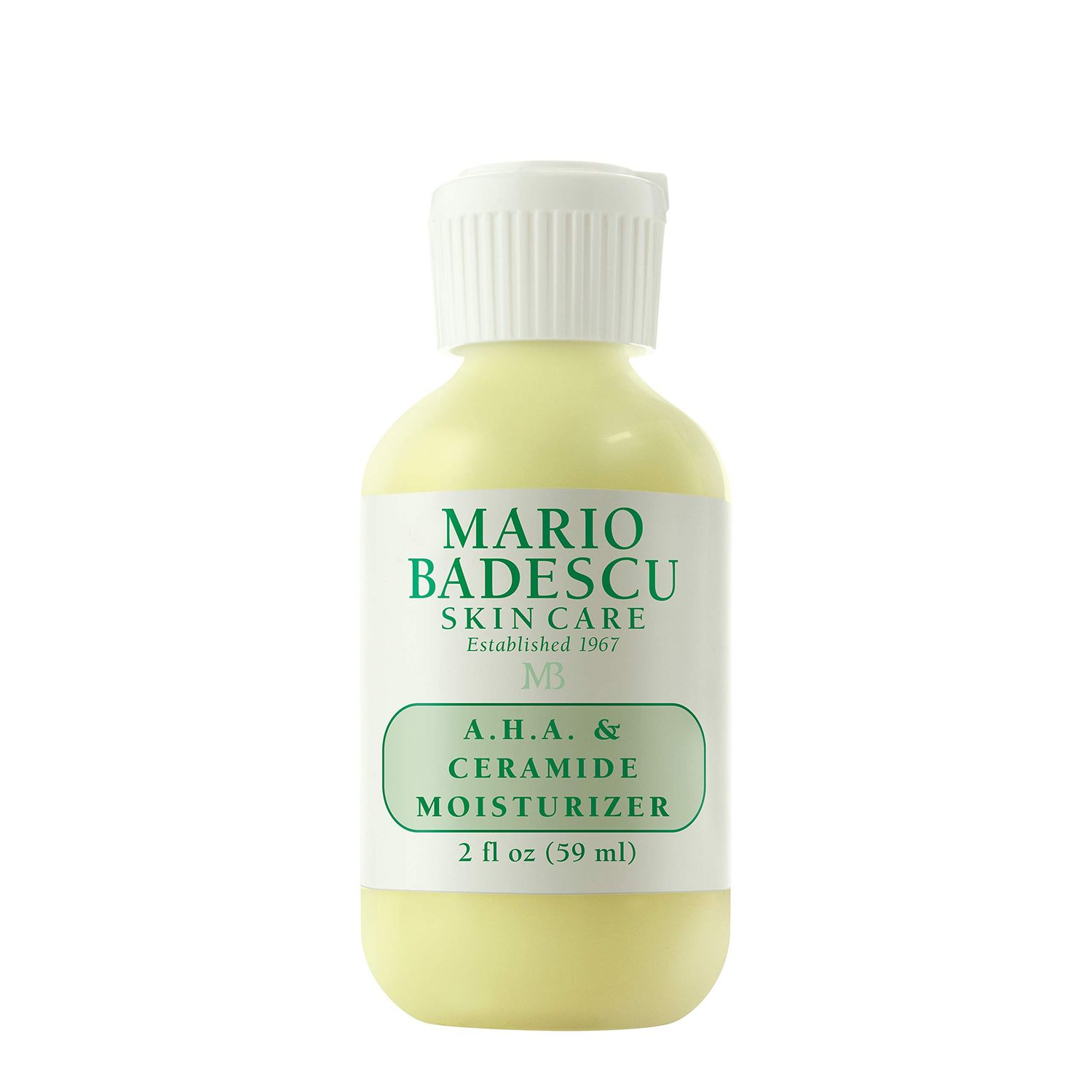 Mario Badescu A.H.A. &amp; Ceramide Face Moisturizer for Women and Men, Ideal Facial Moisturizer for Combination or Oily Skin, Lightweight and Non-greasy Nighttime Moisturizer Face Cream, 2 Fl Oz