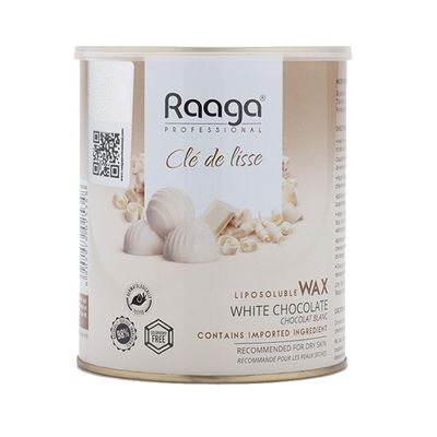 Raaga Professional Liposoluble White Chocolate Body Wax | Soft, Fine to Coarse Hair Removal | Hydrating Waxing for Dry Skin | with Anti Aging Properties | 27.05 Fl Oz (800ml)