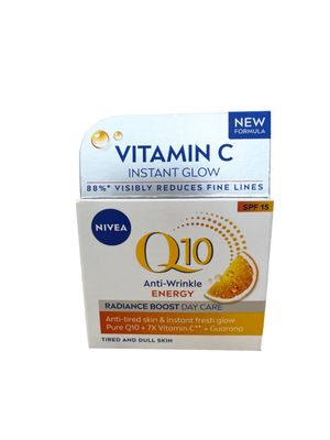 NIVEA Q10 Energy Healthy Glow Face Day Cream (50 ml), Energising Day Cream, Face Cream for Women, Moisturising Cream, Face Cream with Q10, Vitamin C, and Vitamin E