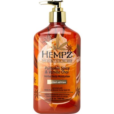 Hempz Pumpkin Spice &amp; Vanilla Chai Herbal Body Moisturizer 17 oz.