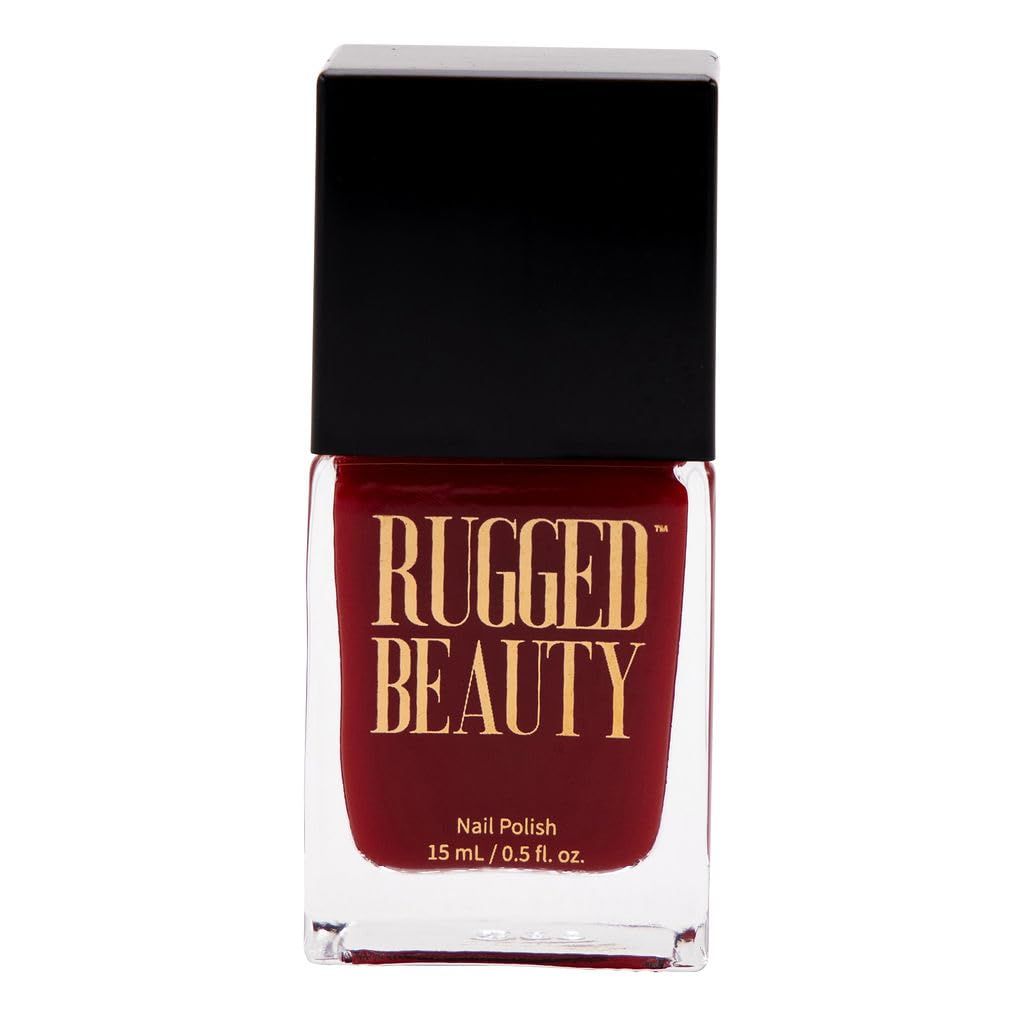 Rugged Beauty 21-Free Formula Nail Polish for the Active Lifestyle, Made in the USA, Quick-Drying &amp; Long-Lasting, Chip-Resistant Formula, Vegan &amp; Cruelty-Free Nail Care,15ml/0.5 fl. oz, Red