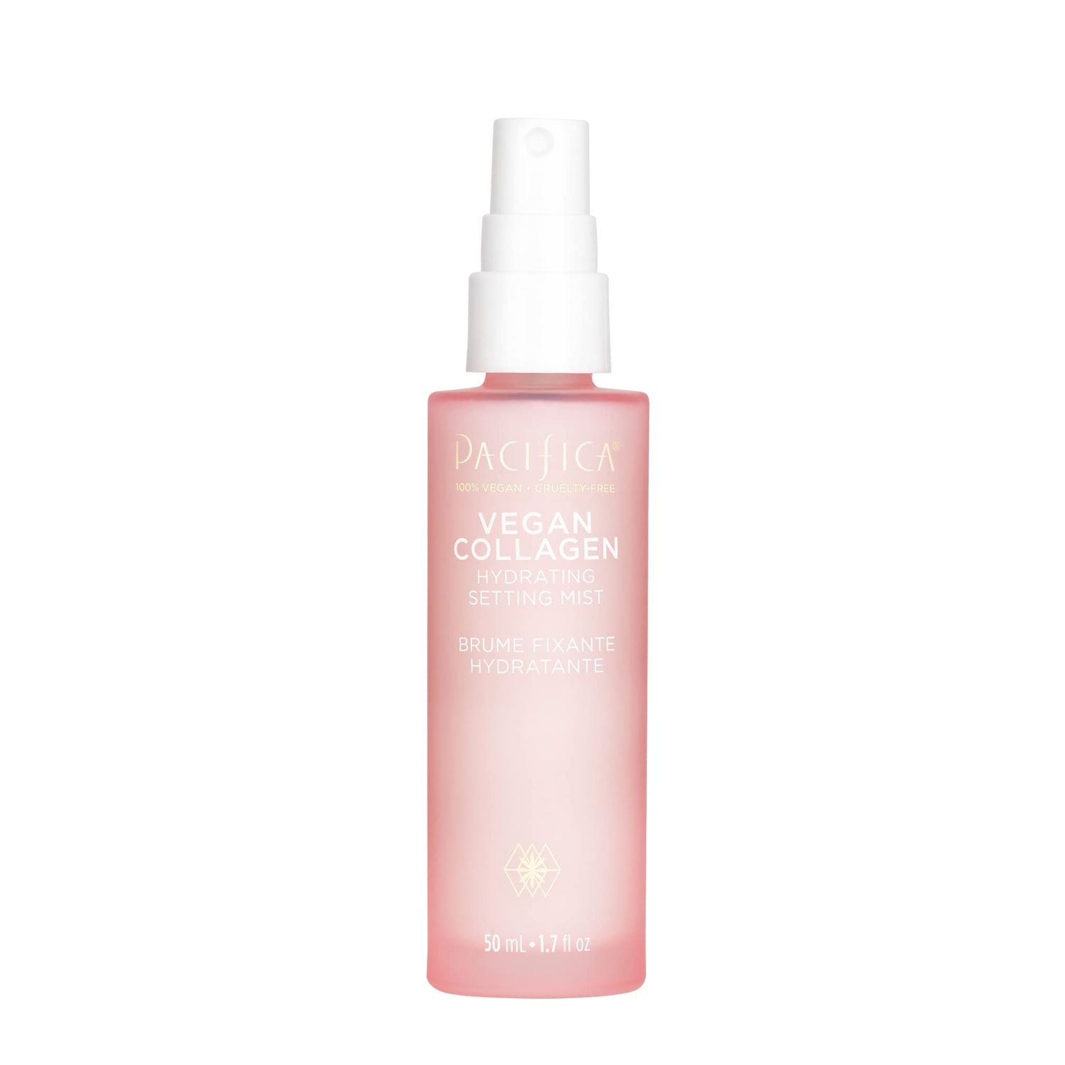 Pacifica Beauty Vegan Collagen Hydrating Setting Mist, Makeup Setting Spray, Vitamin C, Cucumber, Dewy Finish, Hydrating Mist, Long Lasting, Facial Spray, Face Spray, Skin Care, 1.7 fl oz (1 Count)