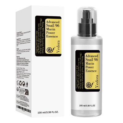 Vedora Snail Mucin 96% Power Repairing Essence: Anti-Aging Serum with Snail Secretion Filtrate for Dull, Damaged Skin &amp; Discoloration Correction (100ml)