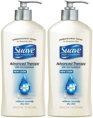 Suave Lotion, Hydro Complex Advanced Therapy 2-Pack - Daily Moisturizing Body Lotion for Dry Skin with Vitamin E, 18 Oz Ea