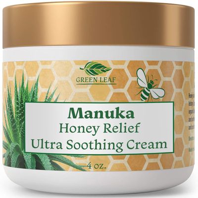 Manuka Honey Cream - Eczema Honey Cream - Moisturizer Lotion Treatment for Ezcema &amp; Psoriasis - Ultra Soothing Relief - Face &amp; Body Care Itchy Dry Skin Rash Healing Ointment - For Adults &amp; Kids (4oz)