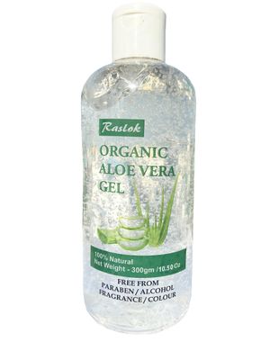 Raslok 100% Pure Natural Aloe Gel | For Moisturizing Face Skin &amp; Hair Care,Durable Moisturizing Hydrating Soothing | Non-Sticky (10.50 oz)