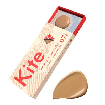 Kite On The Glow Mini Travel-Size Hydrating Longwear Concealer Foundation - Clean, Cruelty-Free, Vegan, Fragrance-Free - Enriched with Skincare Ingredients for All Skin Types (Medium-Tan Skintones)