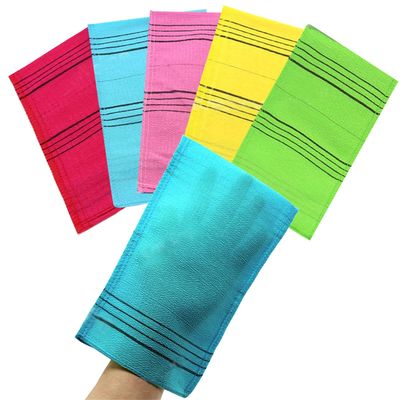 NOPIGO Premium Large Size 5 Colors, Korean Exfoliating Body Scrubber for Shower, Asian Exfoliating Bath Washcloth for Dead Skin, Bath Sponge