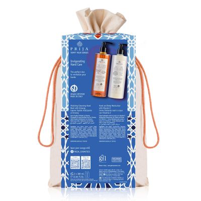 Prija Everyday Treatment Gift Pack (Contains Vitalizing Cleansing Hand Wash with Ginseng and Hands and Body Moisturizer with Vitamin E) - Vegan Friendly - Dermatologically Tested