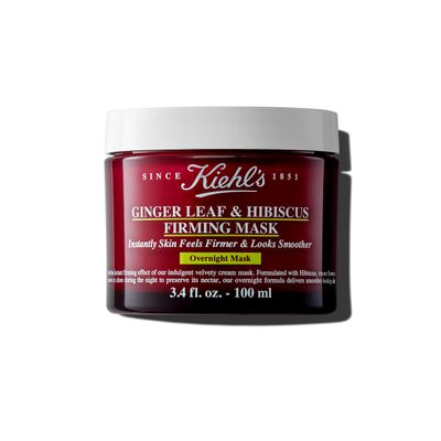 Kiehl&#39;s Ginger Leaf &amp; Hibiscus Firming Overnight Face Mask, Anti-aging Facial Mask, Smooths and Firms Skin, Visibly Reduces Look of Fine Lines Over Time, for All Skin Types, Mature Skin - 3.4 fl oz