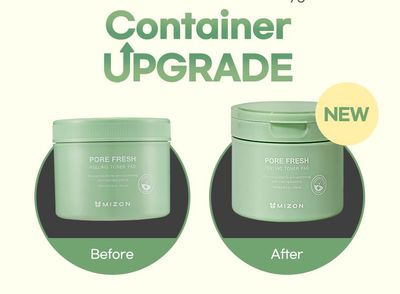MIZON Pore Fresh Peeling Toner Pads AHA BHA PHA Korean Peeling Pads Cotton Soothing Exfoliating Pore Tightening Two Sided (60 Pads)