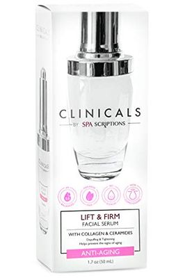 Spascriptions Clinicals Face Serum with Collagen &amp; Ceramides for Depuffing &amp; Tightening - 1.7 Ounce (Lift &amp; Firm)