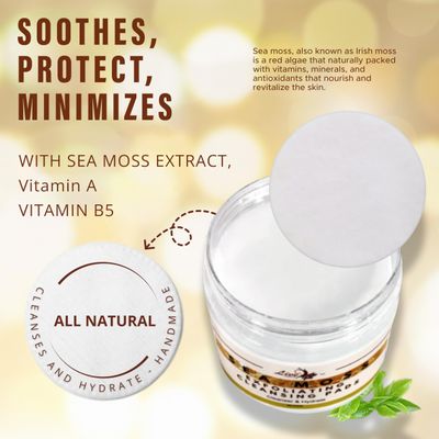 Live Healthy The Original Sea Moss Cleansing Pads - Natural, Gentle, Face Cleanser, Daily Facial Radiance Pads with Vitamin A - Moisturizer &amp; Hydrating, Face Peel, Toner Pads - Made in USA | 30 Pack