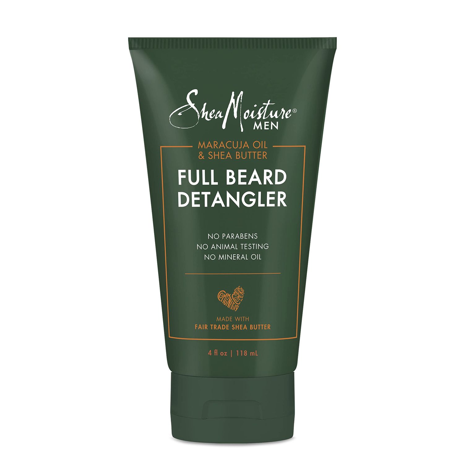 Shea Moisture Mens Full Beard Detangler, All Natural ingredients, Maracuja Oil &amp; Shea Butter, Soften Hair &amp; Ease Out Knots for a Scuff-Free Beard, 4 Ounce